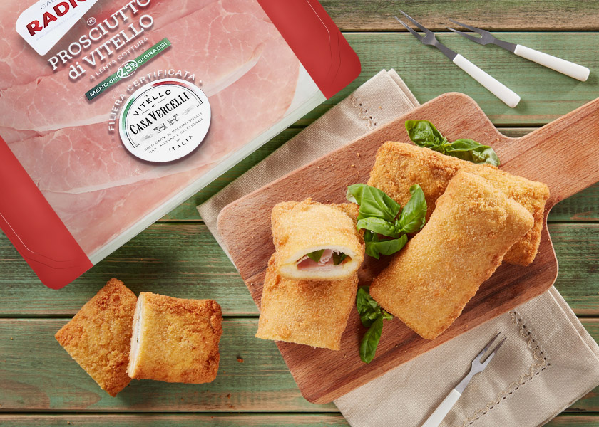 Mozzarella in carrozza con prosciutto cotto