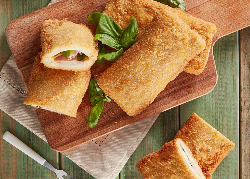 Mozzarella in carrozza con prosciutto cotto