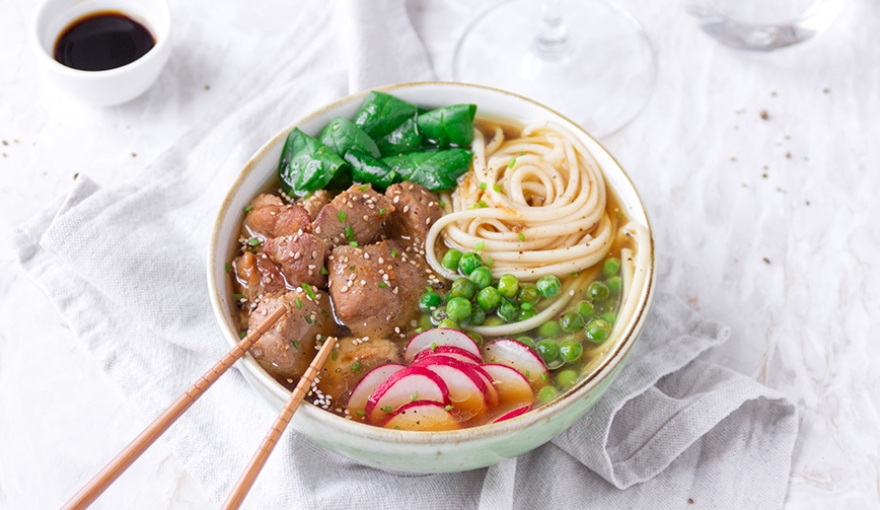 Ramen di spezzatino di vitello