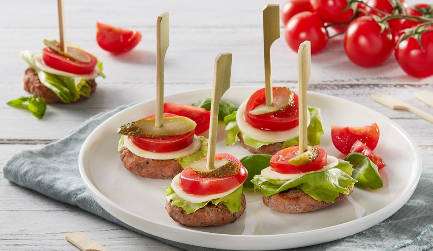 Mini burger bites con verdurine estive