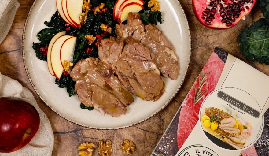 Arrosto di vitello con insalata invernale