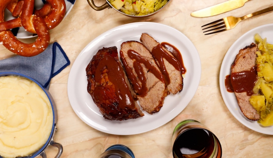 Brasato al Barolo con verze e patate 