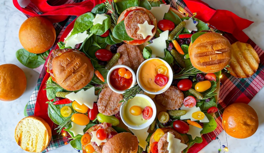 Mini hamburger di vitello: Christmas Board