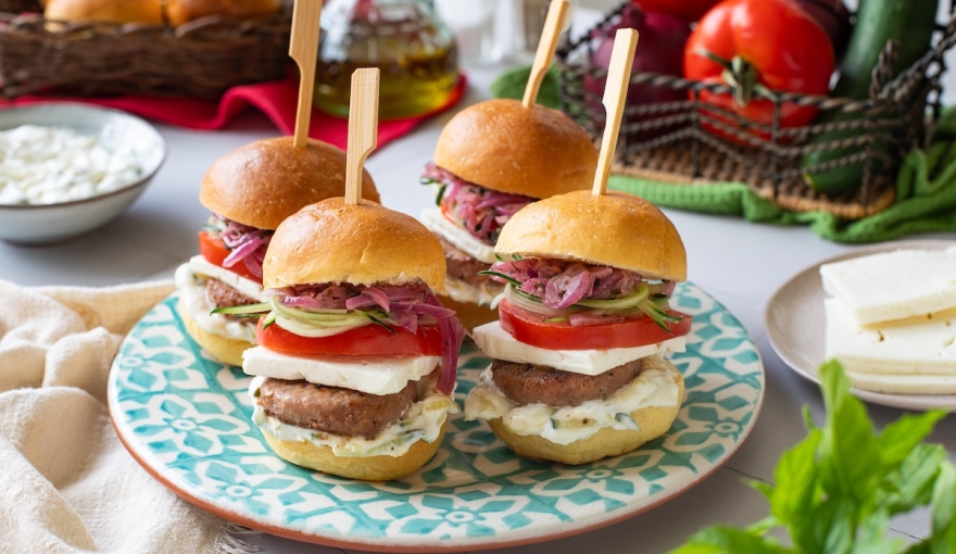 Miniburger alla greca