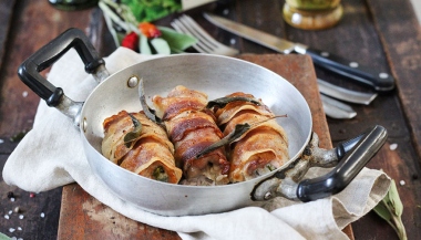 Involtino di vitello con guanciale e friarielli