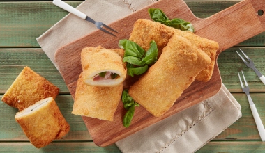 Mozzarella in carrozza con prosciutto cotto