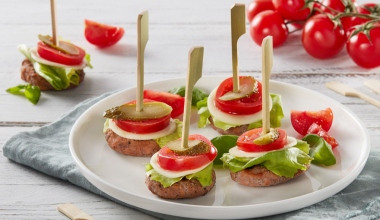 Mini burger bites con verdurine estive