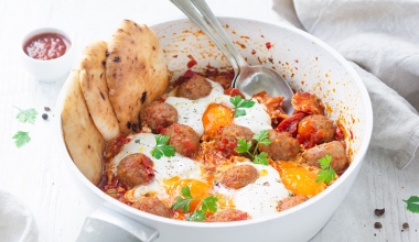 Shakshuka con polpette di vitello