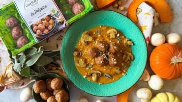 Polpette di vitello con crema di zucca